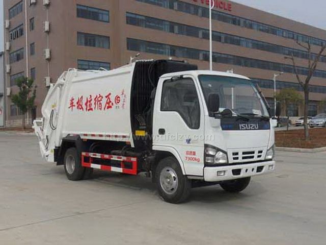 庆铃五十铃6方国五压缩式垃圾车图片